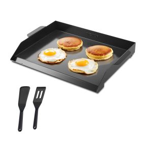 VEVOR Carbon Steel Griddle, 22x16 inch Universal Flat Top Rectangular Plate, Gas Grill Griddle for BBQ Grill, Teppanyaki, Portable Family Cookware
