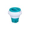 Blue Floating Collapsible Pool Chlorine Dispenser for 3" Tablets, 6.9" x 6.9" x 7.3"