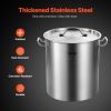 VEVOR Stainless Steel Stockpot, 42 Quart Large Cooking Pots, Cookware Sauce Pot with Strainer, Lid, and Handle, Heavy Duty Commercial Grade Stock Pot