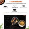 VEVOR Electric Cooktop, 4 Burners, 30'' Induction Stove Top, Built-in Magnetic Cooktop 7500W, 9 Heating Level Multifunctional Burner