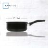 2 qt Non-Stick Aluminum Saucepan, Black