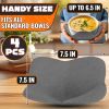 4 Pcs Microwave Bowl Holders for Hot Food 7.5 inch Gray Microwave Bowl Cozy Holders for Safe & Easy Handling of Hot Bowls Saucers & Cups Machine Washa