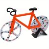 Stainless Steel Bicycle Pizza Cutter – Sharp Rolling Wheel with Comfort Grip (Perfect for Pizzas, Pastries & Dough)
