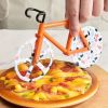Stainless Steel Bicycle Pizza Cutter – Sharp Rolling Wheel with Comfort Grip (Perfect for Pizzas, Pastries & Dough)