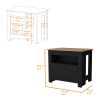 Theba Kitchen Island, whit 2 doors, 3 shelves